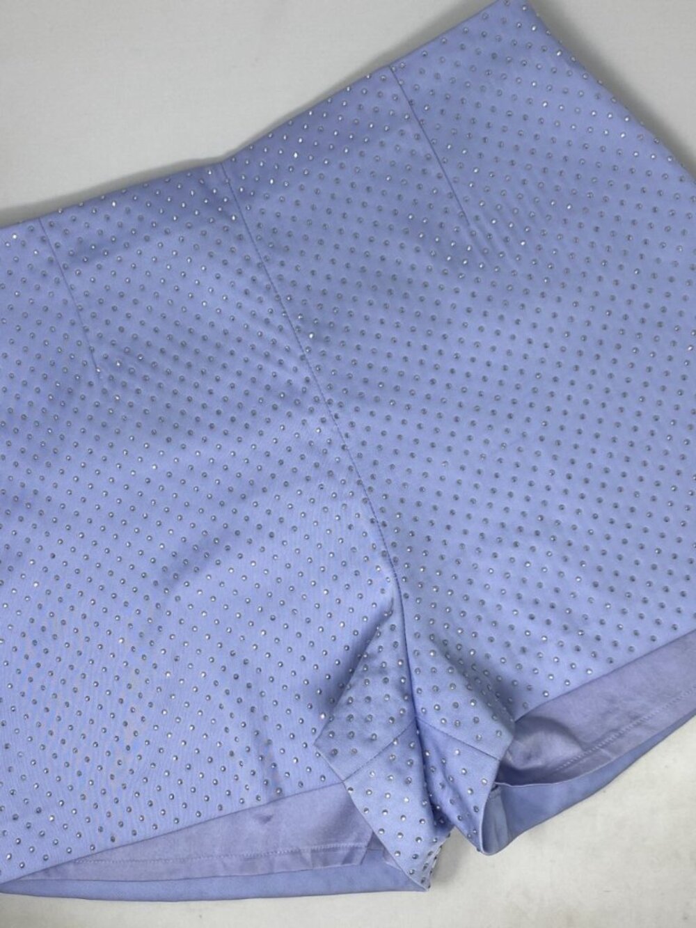 Nadine Merabi Kira Blue Studded Shorts Large